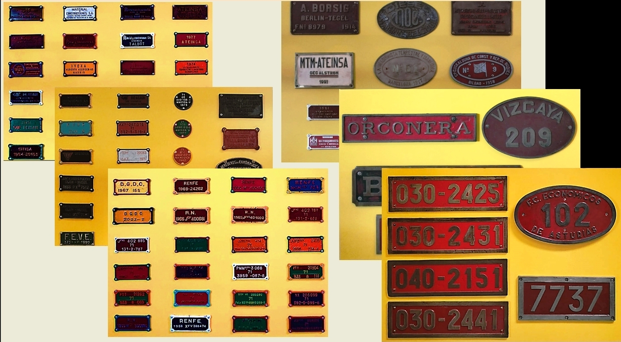 Nueva exposicin Museo Ferrocarril Asturias Placas ferroviarias